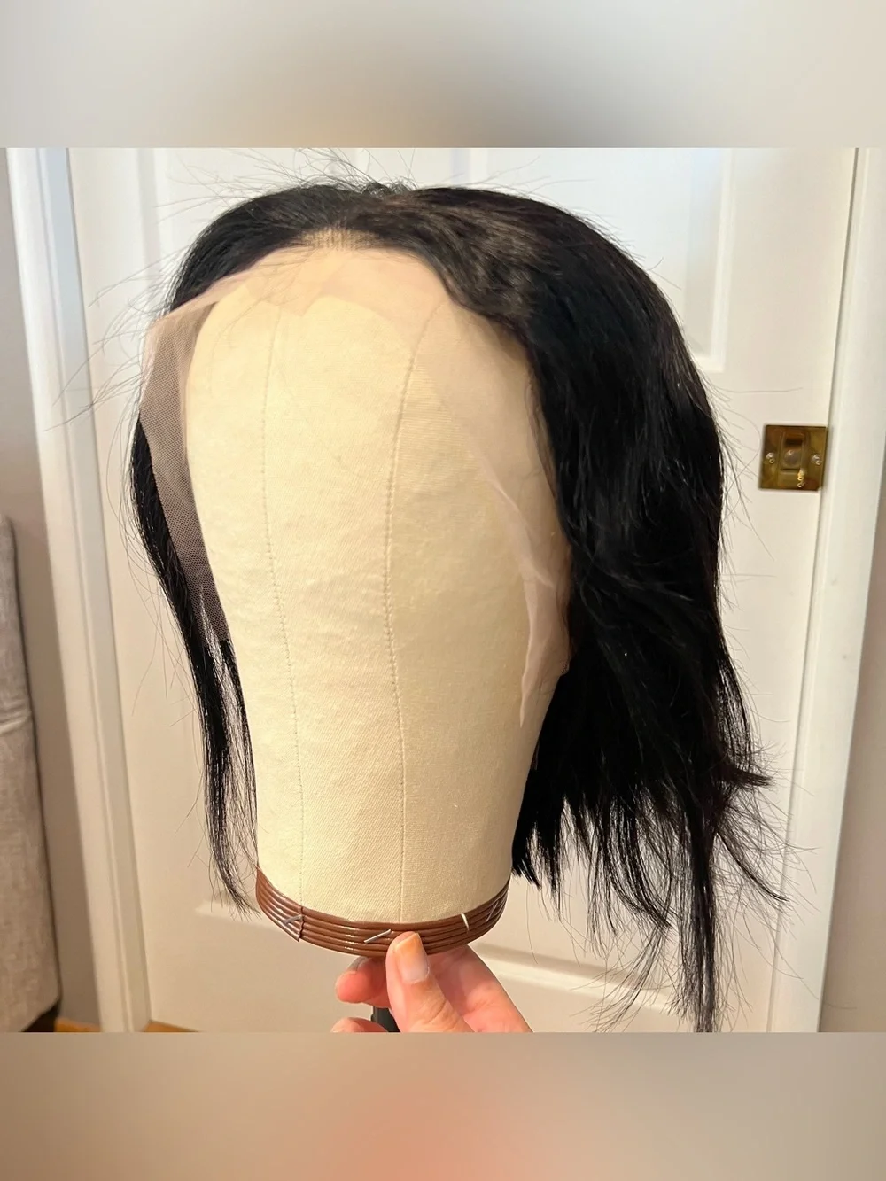 10” Natural Black Human Hair Bob Wig 13x4 HD Lace Front Glueless‎ 180% #UA7